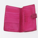 BOTTEGA VENETA INTRECCIATO Wallet Leather 10 Set Pink Green black Auth CB241-17