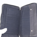 HERMES Wallet Canvas Leather 10 Set Black Gray Red Auth CB242-14