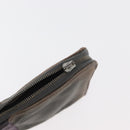 HERMES Wallet Canvas Leather 10 Set Black Gray Red Auth CB242-15