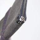 HERMES Wallet Canvas Leather 10 Set Black Gray Red Auth CB242-6