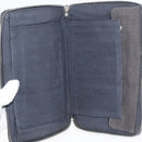 HERMES Wallet Canvas Leather 10 Set Black Gray Red Auth CB242-7