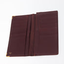CARTIER Wallet Leather 10 Set Black Bordeaux Auth CB243-12