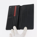 CARTIER Wallet Leather 10 Set Black Bordeaux Auth CB243-9