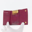 Miu Miu Key Case Patent Leather 10 Set Red Beige black Auth CB249-8