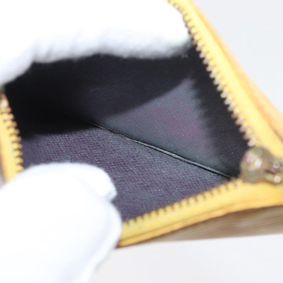 LOUIS VUITTON Epi Wallet 10 Set Black Red yellow LV Auth CB255
