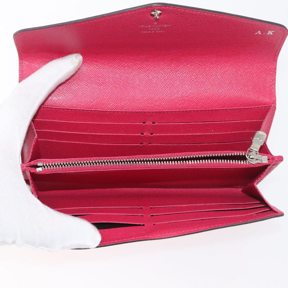 LOUIS VUITTON Epi Wallet 10 Set Black Red yellow LV Auth CB255