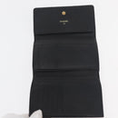 CHANEL Wallet Lamb Skin 10 Set Black White beige CC Auth CB256-15