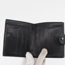 CHANEL Wallet Lamb Skin 10 Set Black White beige CC Auth CB256-16