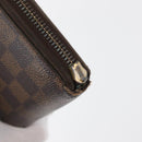 LOUIS VUITTON Damier Ebene Graphite Damier Azur Long Wallet 10 Set LV Auth CB263-9