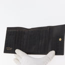 Salvatore Ferragamo Wallet Leather 10 Set Black Orange Auth CB265-8