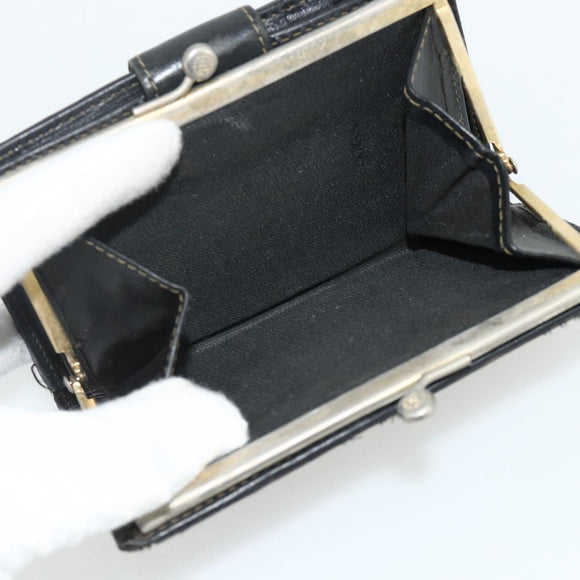 FENDI Zucca Canvas Wallet 10 Set Black Brown Auth CB266