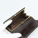 FENDI Zucca Canvas Wallet 10 Set Black Brown Auth CB266-17