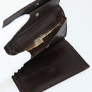 FENDI Zucca Canvas Wallet 10 Set Black Brown Auth CB266-5
