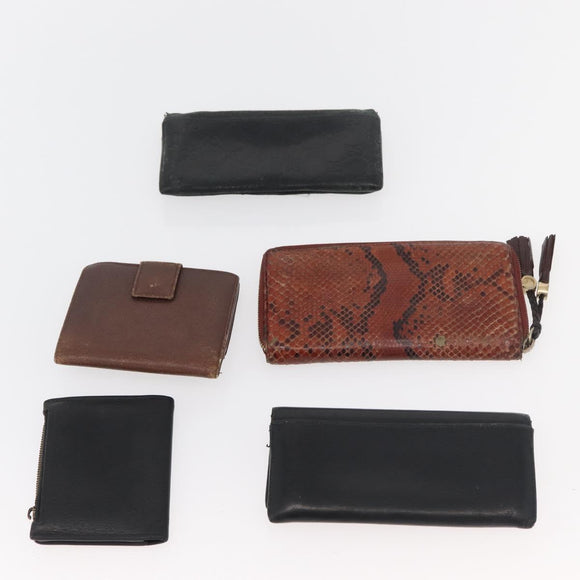 GUCCI GG Canvas Wallet 10 Set Beige Black Brown Auth CB267