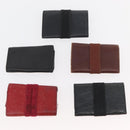 Salvatore Ferragamo Key Case Leather 10 Set Black Red Brown Auth CB271-10