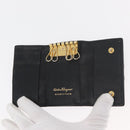 Salvatore Ferragamo Key Case Leather 10 Set Black Red Brown Auth CB271-11