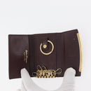 Salvatore Ferragamo Key Case Leather 10 Set Black Red Brown Auth CB271-5