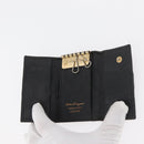 Salvatore Ferragamo Key Case Leather 10 Set Black Red Brown Auth CB271-6