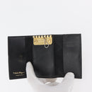 Salvatore Ferragamo Key Case Leather 10 Set Black Red Brown Auth CB271-7