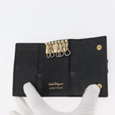 Salvatore Ferragamo Key Case Leather 10 Set Black Red Brown Auth CB271-8