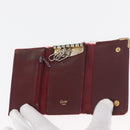 CARTIER Key Case Leather 10 Set Black Bordeaux Auth CB272-8