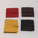 LOUIS VUITTON Epi Wallet 10 Set Black Red LV Auth CB282-12
