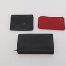 LOUIS VUITTON Epi Wallet 10 Set Black Red LV Auth CB282-23