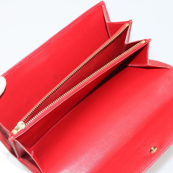LOUIS VUITTON Epi Wallet 10 Set Black Red LV Auth CB283