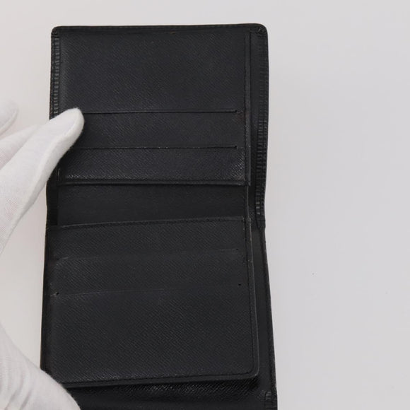 LOUIS VUITTON Epi Wallet 10 Set Black Red LV Auth CB283