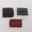 LOUIS VUITTON Monogram Vernis Matte Wallet 10 Set Black Red LV Auth CB285-13