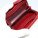 LOUIS VUITTON Monogram Vernis Matte Wallet 10 Set Black Red LV Auth CB285-16
