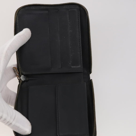 LOUIS VUITTON Monogram Vernis Matte Wallet 10 Set Black Red LV Auth CB285