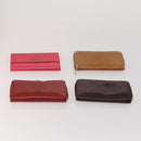 LOUIS VUITTON Monogram Vernis Matte Wallet 10 Set Black Red LV Auth CB285-2