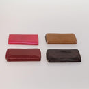 LOUIS VUITTON Monogram Vernis Matte Wallet 10 Set Black Red LV Auth CB285-3