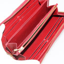 LOUIS VUITTON Monogram Vernis Matte Wallet 10 Set Black Red LV Auth CB285-4