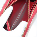 LOUIS VUITTON Monogram Vernis Matte Wallet 10 Set Black Red LV Auth CB285-5