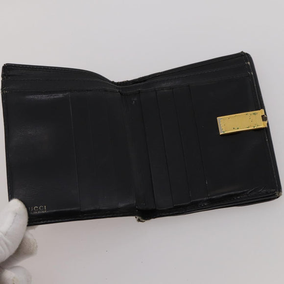 GUCCI GG Canvas Wallet Leather PVC 10 Set Black Beige Red Auth CB286