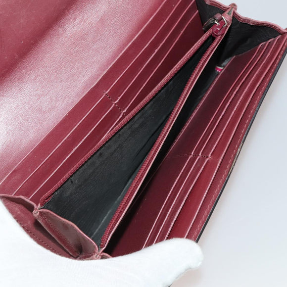 GUCCI GG Canvas Wallet Leather PVC 10 Set Black Beige Red Auth CB286