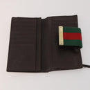 GUCCI GG Canvas Wallet Leather 10 Set Black Beige pink Auth CB287-6