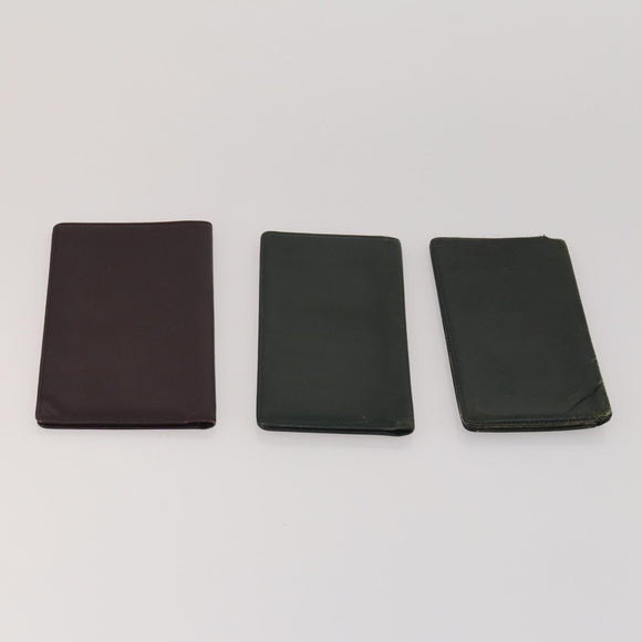LOUIS VUITTON Taiga Wallet 10 Set Black Green Brown LV Auth CB289