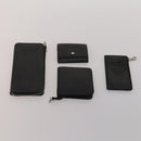 LOUIS VUITTON Taiga Wallet 10 Set Black Green Brown LV Auth CB289-15
