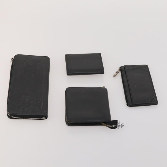 LOUIS VUITTON Taiga Wallet 10 Set Black Green Brown LV Auth CB289