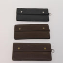 LOUIS VUITTON Taiga Wallet 10 Set Black Green Brown LV Auth CB289-2