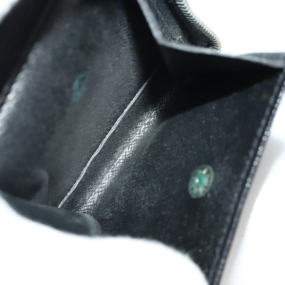 LOUIS VUITTON Taiga Wallet 10 Set Black Green Brown LV Auth CB289