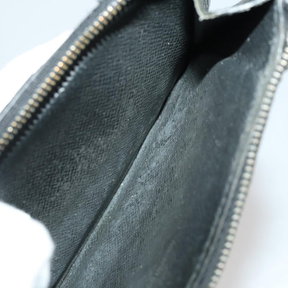 LOUIS VUITTON Taiga Wallet 10 Set Black Green Brown LV Auth CB289