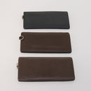 LOUIS VUITTON Taiga Wallet 10 Set Black Green Brown LV Auth CB289-3
