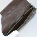 LOUIS VUITTON Taiga Wallet 10 Set Black Green Brown LV Auth CB289-4