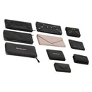 BALENCIAGA Wallet Leather 10 Set Black Beige Auth CB290-1