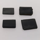 BALENCIAGA Wallet Leather 10 Set Black Beige Auth CB290-20