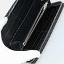 BALENCIAGA Wallet Leather 10 Set Black Beige Auth CB290-6